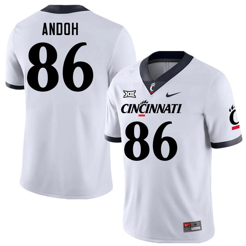 Cincinnati Bearcats #86 Lesley Andoh Big 12 Conference College Football Jerseys Stitched Sale-White
